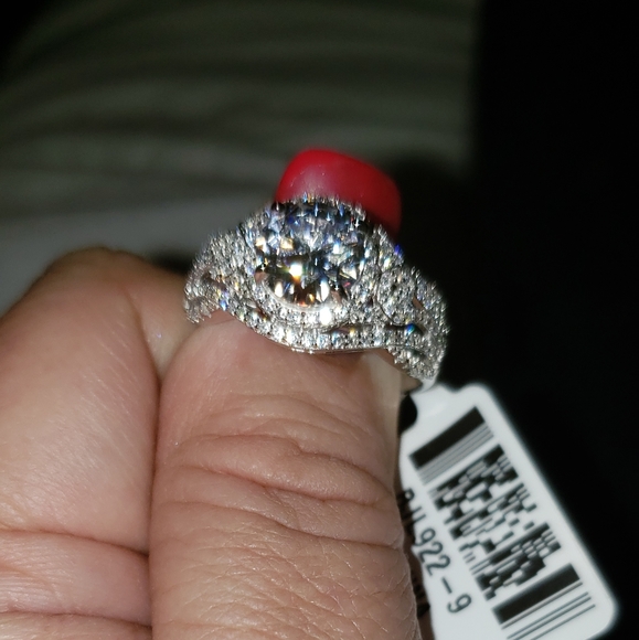 Sz 9, White Cubic Zirconia Rhodium Over Sterling Silver Ring 4.72ctw, NWT - Picture 9 of 15